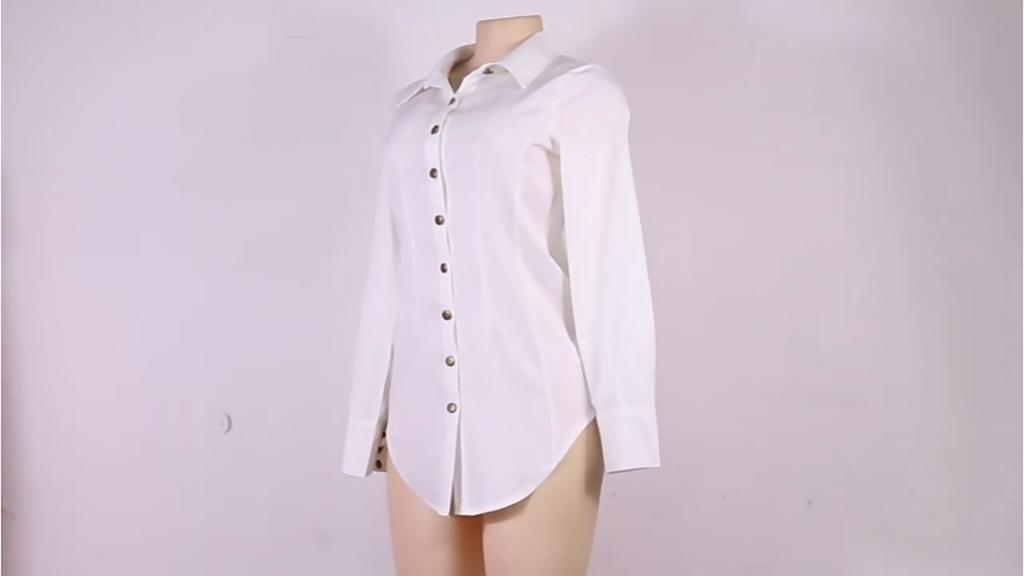 DAFIFY Women's Fashion Summer Spring Solid Color Print Long Sleeve POLO Neck Middle Waistline Casual Dresses