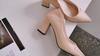 Spring New Pointed High Heels Thick Heels Professional Single Shoes Fashionable All-match High Heels