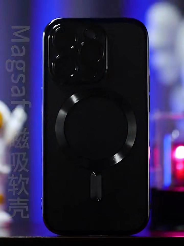 For Magsafe Magnetic Wireless Charge Clear Phone Case For iPhone 16 15 14 13 12 11 Pro Max Luxury Plating Cover