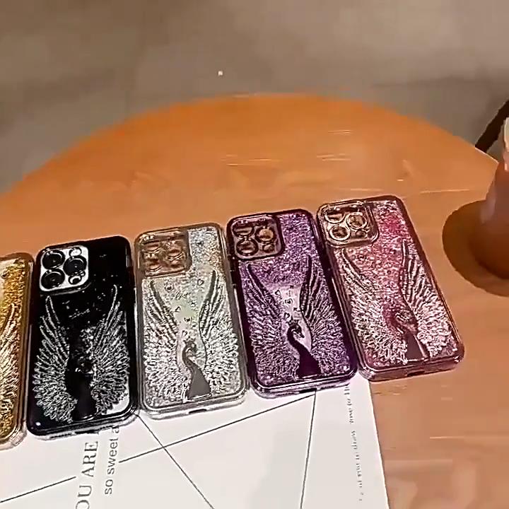 Роскошный чехол для телефона с блестками Quicksand Cartoon Swan для iPhone 15 11 12 13 14 16 Pro Max Plus, защитный чехол для камеры