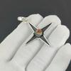 Серебряный кулон с драгоценным камнем Orange Spiny Oyster из серебра 925 пробы — дизайн в виде звезды ручной работы, повседневные украшения, кулон с уникальным дизайном