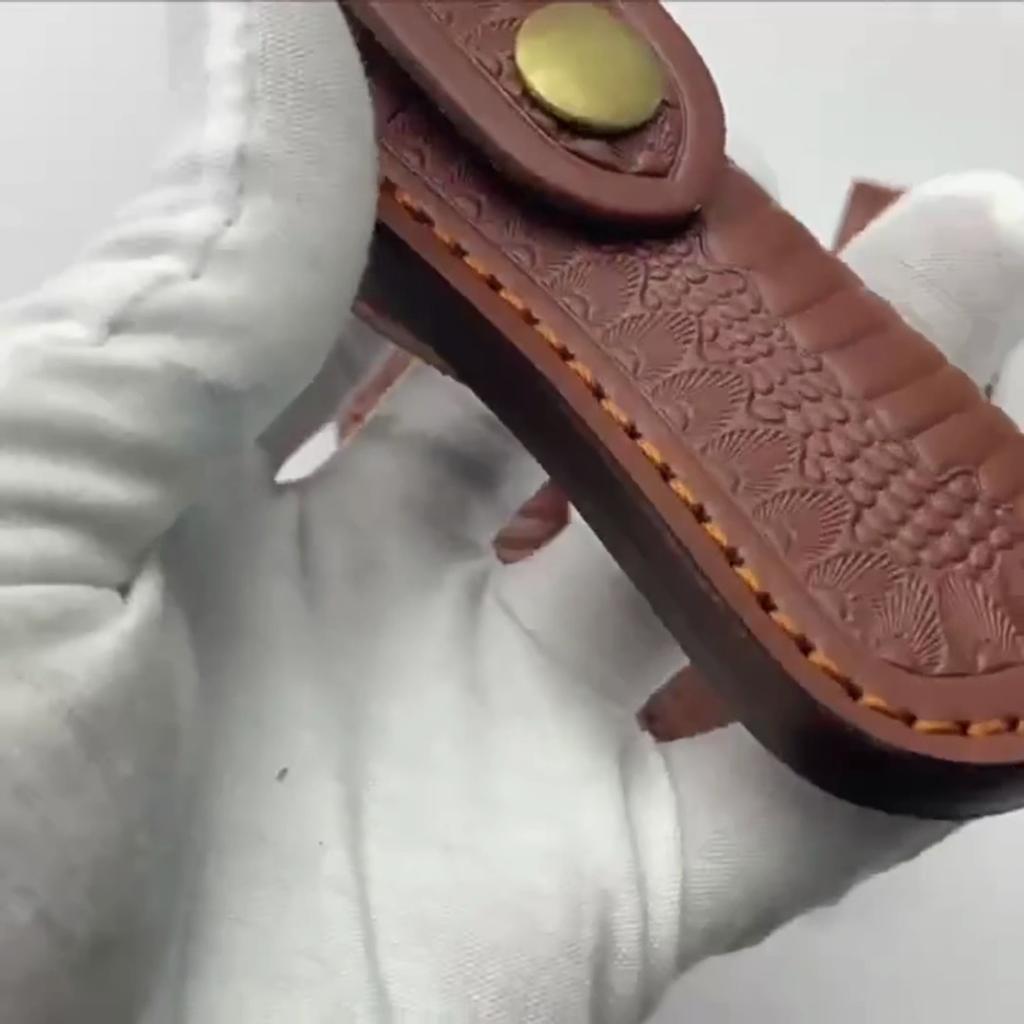 Large Size Top Grain Cowhide Scabbard Folding Knife Sleeve Holder Universal Knife Cover Camping Knife Holsters