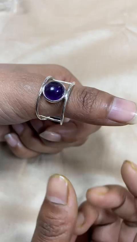 Кольцо с аметистом, ювелирные изделия из стерлингового серебра 925 пробы, серебряное кольцо с подвеской, серебряные украшения