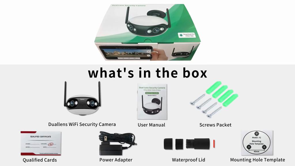 LS VISION 8MP 4K Dual Lens Wide Angle 180° Wifi IP Camera Outdoor Human Detect Ultra Wide View 4MP Color Night Vision Surveillance Camera