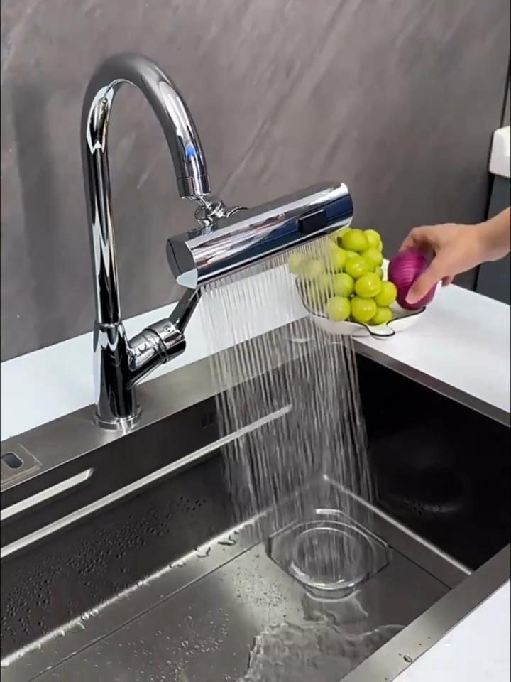 3 в 1 водопадный смеситель для кухни 360°, удлинитель для смесителя для кухонной мойки, поворотный водопадный смеситель для кухни для мытья овощей и фруктов