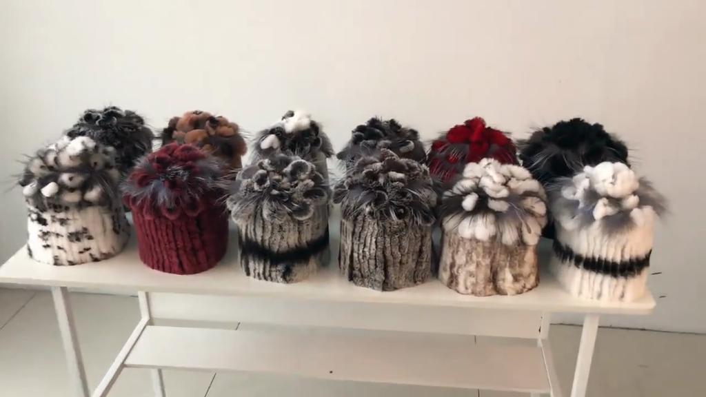 Горячая Распродажа Россия Зима Качество Натуральная Меховая Шапка Натуральная Теплая Шапка из Меха Кролика Рекс Леди Теплая Вязаная Подлинная Шапка из Меха Кролика Рекс