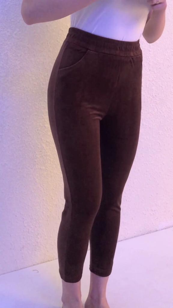 Fashion Women's Winter Thicken Plush Corduroy Casual Pants Warm High Waist Trousers