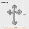 Cross Pendant Brooch For Men And Women With Zinc Alloy Finish For Formal Attire