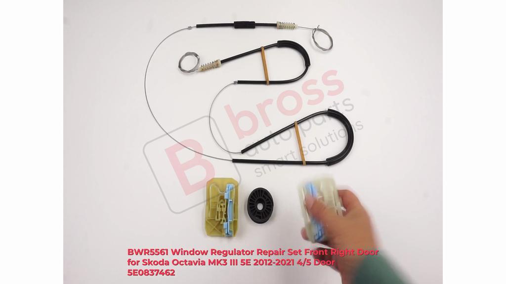 BWR5561 Window Regulator Repair Set Front Right Door for Skoda Octavia MK3 III 5E 2012-2021 4/5 Door 5E0837462