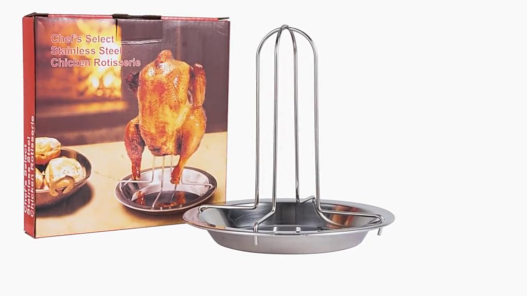 Подставка для гриля для жарки курицы, стойка для жарки курицы, кухонные уличные инструменты для барбекю, углеродистая сталь, антипригарная тарелка для курицы на гриле