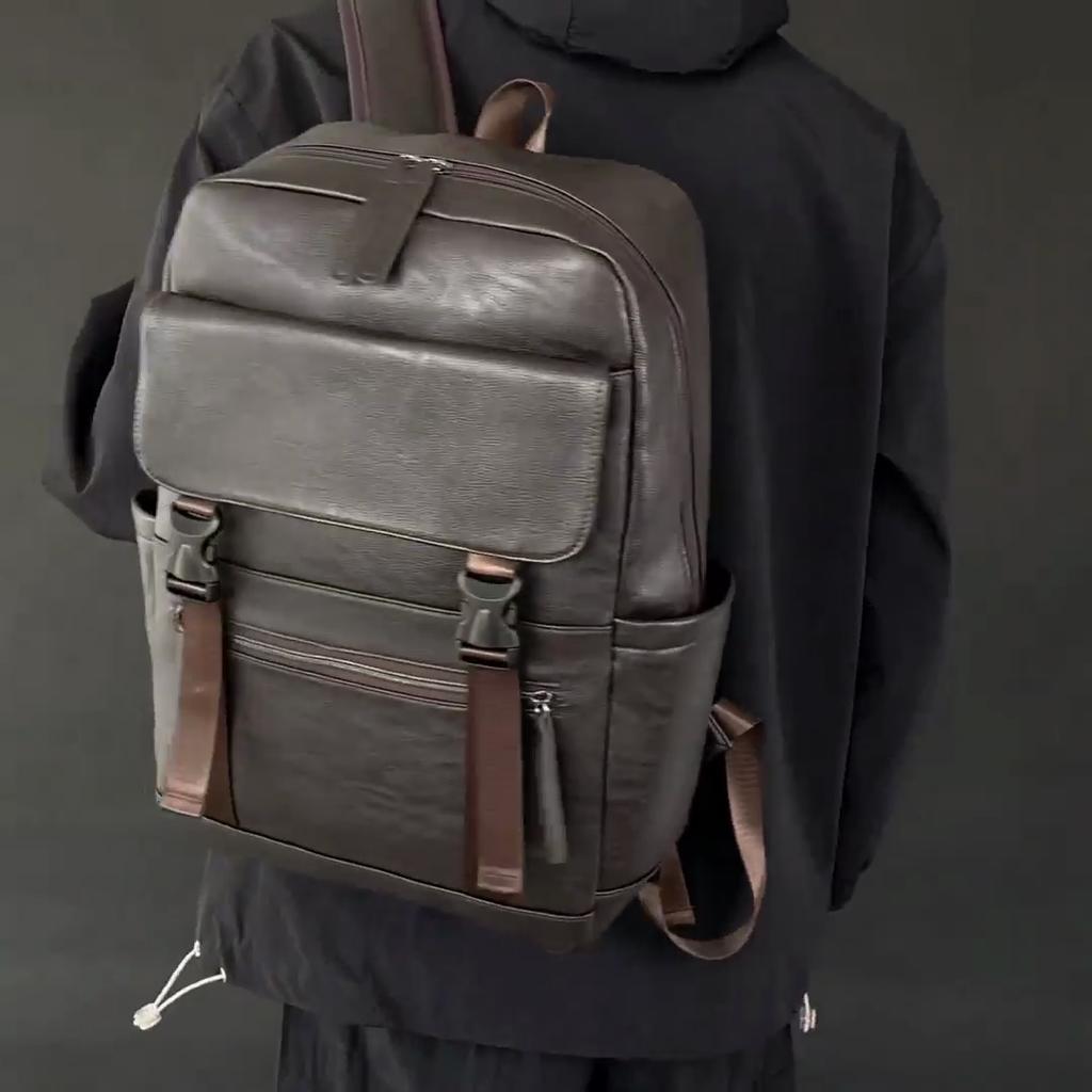 Мужской ПУ рюкзак деловой компьютерный рюкзак большой емкости рюкзак для улицы студенческий школьный рюкзак