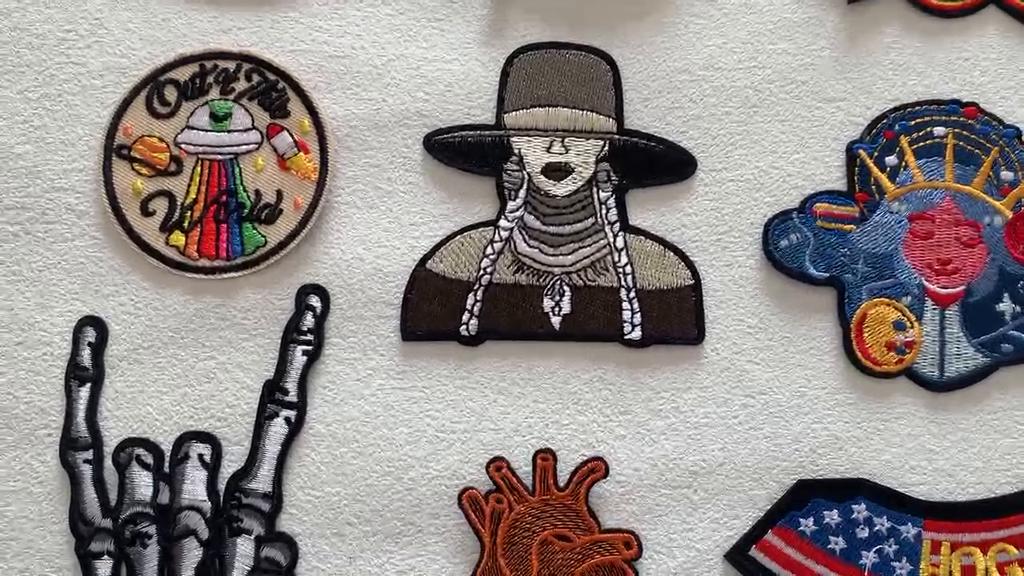 Embroidered Punk Rock Patch for Clothing, Skull Stickers, Iron-on Patches On Clothes, DIY DIY