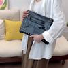 2024 летняя женская сумка-клатч с клапаном, сумка через плечо, корейская модная женская противоугонная сумка-конверт, женская золотистая, черная заклепка, повседневные сумки на плечо