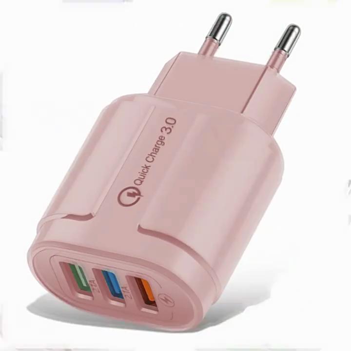 USB Charger Quick Charge 2A 3 Ports Mobile Phone Chargers Fast Charging For iPhone Samsung Xiaomi Huawei Tablet Wall Adapter