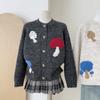 Autumn Winter Women Basic Sweater Cardigan Grey Beige Mushroom Cute Knitted Coat Knitting Elegant Warm Ladies' Outerwear