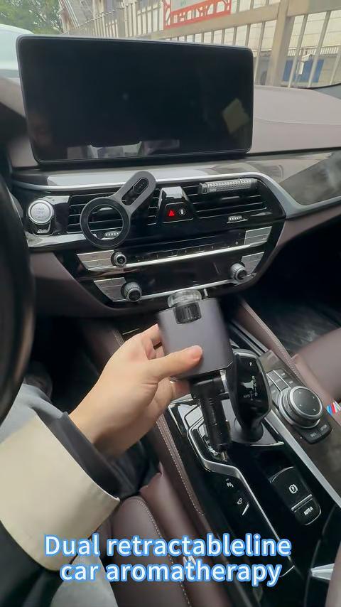 Выдвижное автомобильное зарядное устройство с функцией ароматерапии, регулируемая конструкция на 180 градусов, универсальное автомобильное зарядное устройство 5 в 1 с разъемом USB-C, диффузор эфирных масел, автомобильные аксессуары