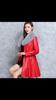 Autumn And Winter Women Medium Long Leather Windbreaker Coat Black Red Faux Leather Clothes