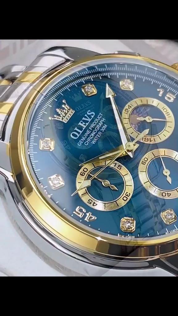 Quartz Watch for Men Business Man Chronograph Watch Waterproof Wristwatch Stainless Steel Luxury Watches Relojes Masculinos