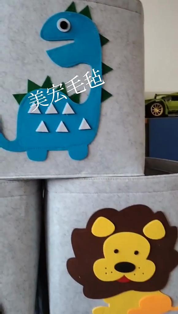 Складной кубический ящик для хранения игрушек, детский органайзер для игрушек, войлочная тканевая корзина для хранения игрушек в виде животных из мультфильмов, детские контейнеры для игрушек