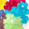 Матовые ограненные бусины из плоского камня из хрустального стекла для изготовления украшений своими руками, разных цветов