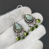 Лабрадорит, серьги с перидотом, серьги с драгоценными камнями, старинные серебряные серьги с драгоценными камнями, ювелирные изделия из цельного серебра 925 пробы, серьги с драгоценными камнями для нее