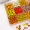 20Pcs Crystal Glass Beads Sunshine Color Loose Space Beads for Bracelet Necklace DIY Jewelry Craft Making Accessories