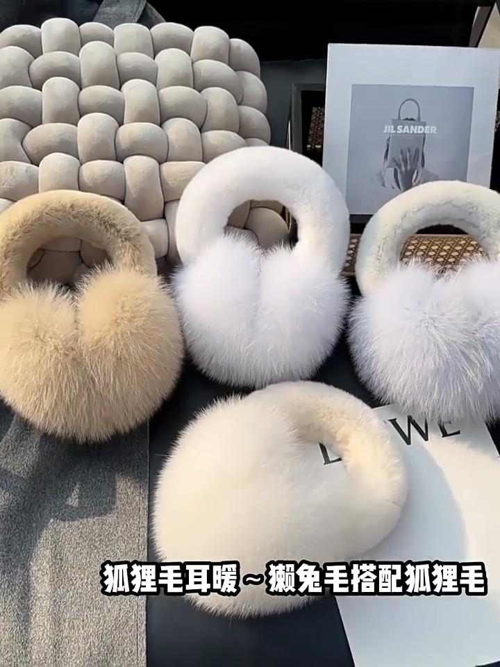 Женские наушники из лисьего меха шарф Для женщин, зимнее тепло, меховые защитники ушей, милые меховые наушники, Ветрозащитные, велосипедные наушники