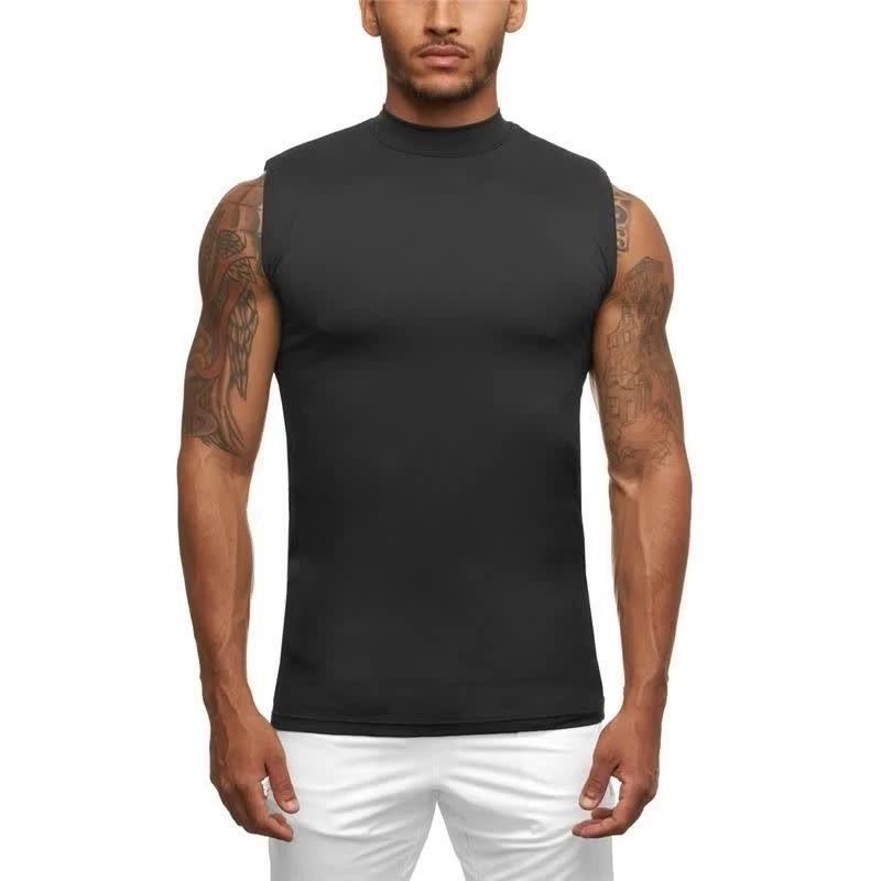 Do The Work Turtleneck Men's Quick-drying Summer New Style Gym Sports Fitness Nodybuilding Sleeveless Waistcoat Tide
