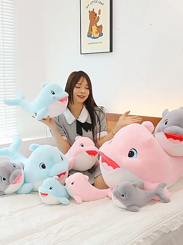 Oceanthemed Dolphin Stuffed Animal With Soft Plush Fabric For Gift And Play