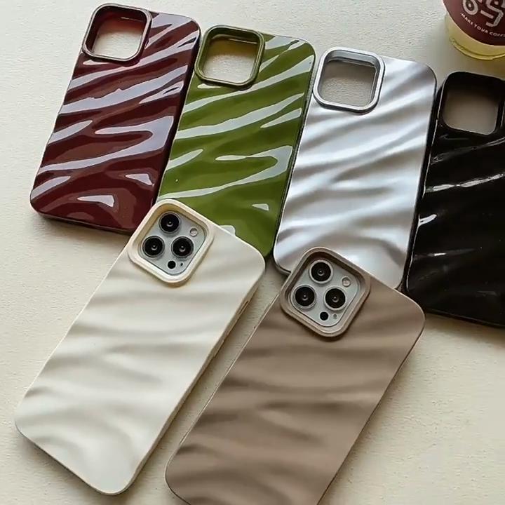 Модный чехол для iPhone 16 Pro Max 15 Plus 14 Pro 3D Water Waveform мягкий чехол для iPhone 14 13 12 11 Pro Max XR XS Max X 6 7 8 Plus SE 2022