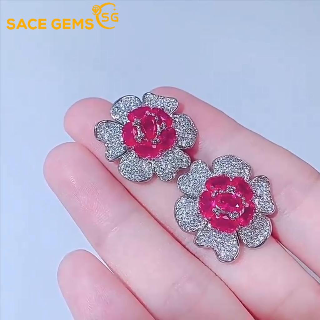 Sace Gems Классические роскошные серьги с цирконием для женщин, подарки на свадьбу