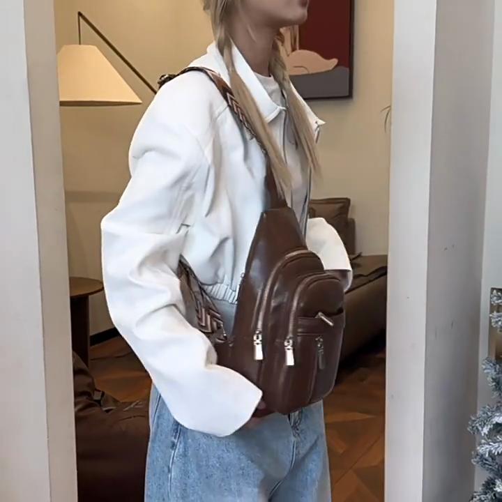 Женская сумка через плечо, сумка через плечо, водоотталкивающая сумка на грудь из полиуретана