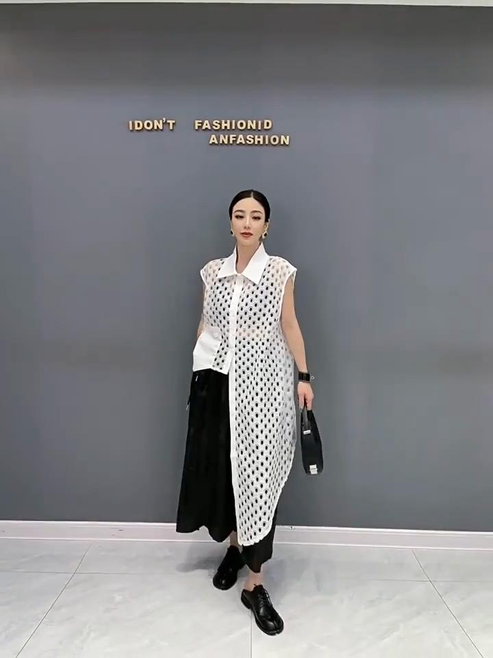 Xitao Асимметричная рубашка без рукавов Personality, женский топ WLD20213