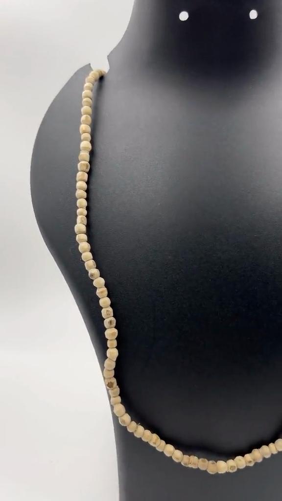 Кантхи из туласи – Ожерелье из бусин из настоящего дерева туласи для индуистской молитвы, духовного исцеления и медитации Мала – Религиозный подарок для мужчин и женщин