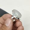 Natural Rainbow Moonstone Adjustable 925 Sterling Silver Ring - Fits US Sizes 6 To 11 - Handmade Boho Jewelry for Women & Men, Birthday GIfts