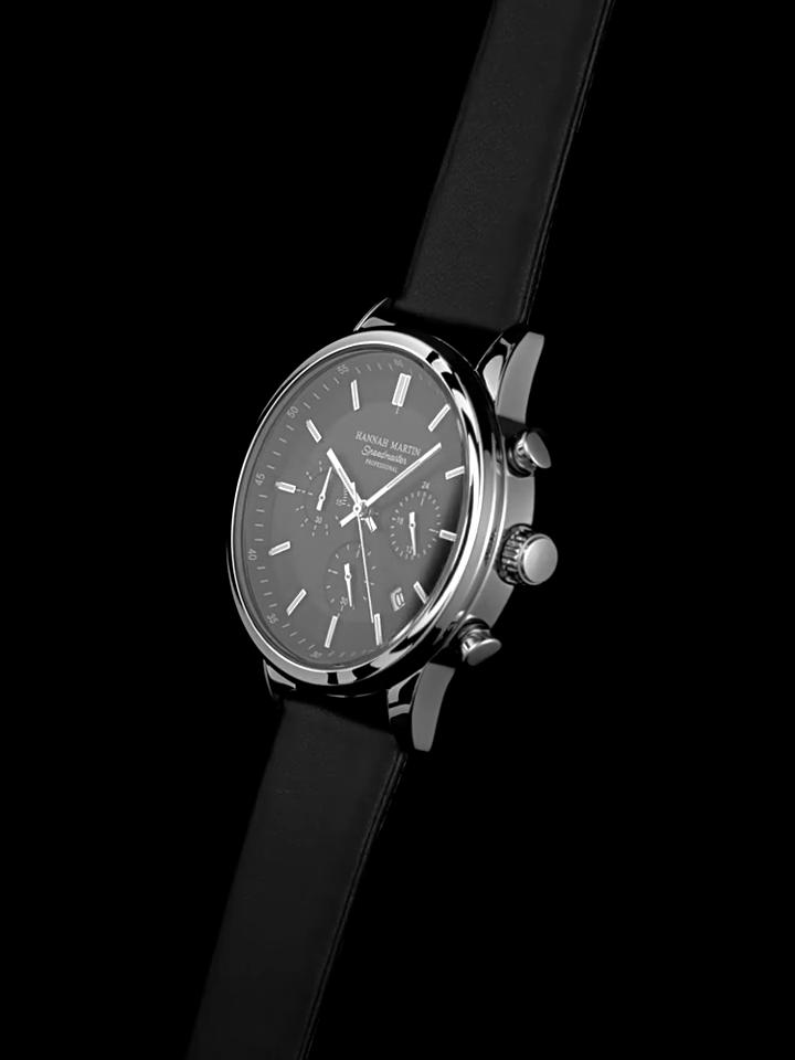 HANNAH MARTIN Classic Men's Watch Dress Watch Leather Strap Quartz Analog Men's Wrist Watch Casual Business Minimalist Watch for Men