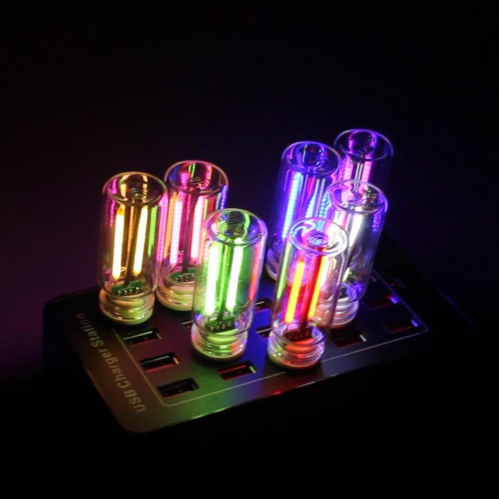 Автомобильный атмосферный свет USB ночник сенсорное диммирование светодиодная лампа накаливания нить лампочка аварийное освещение подключи и работай окружающий свет