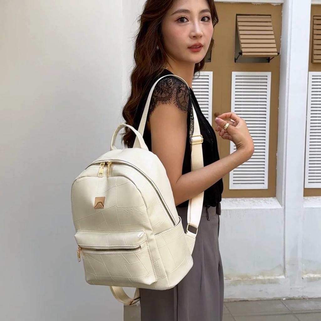 Рюкзак большой емкости Женский легкий рюкзак из мягкой кожи Дорожный рюкзак