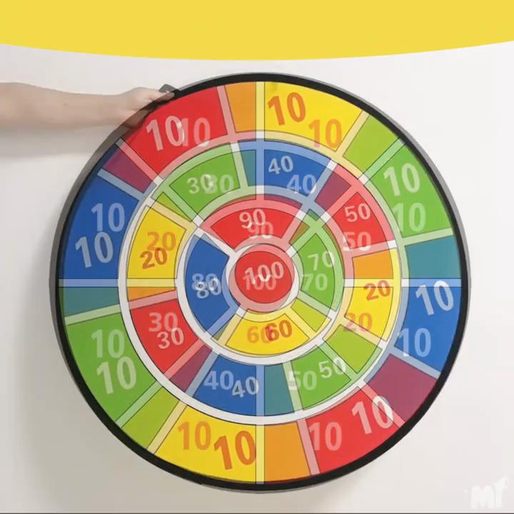 Kids Sticky Ball Target Set Indoor Outdoor Safe Dart Board Game Family Interactive Throwing Game with Balls and Hooks