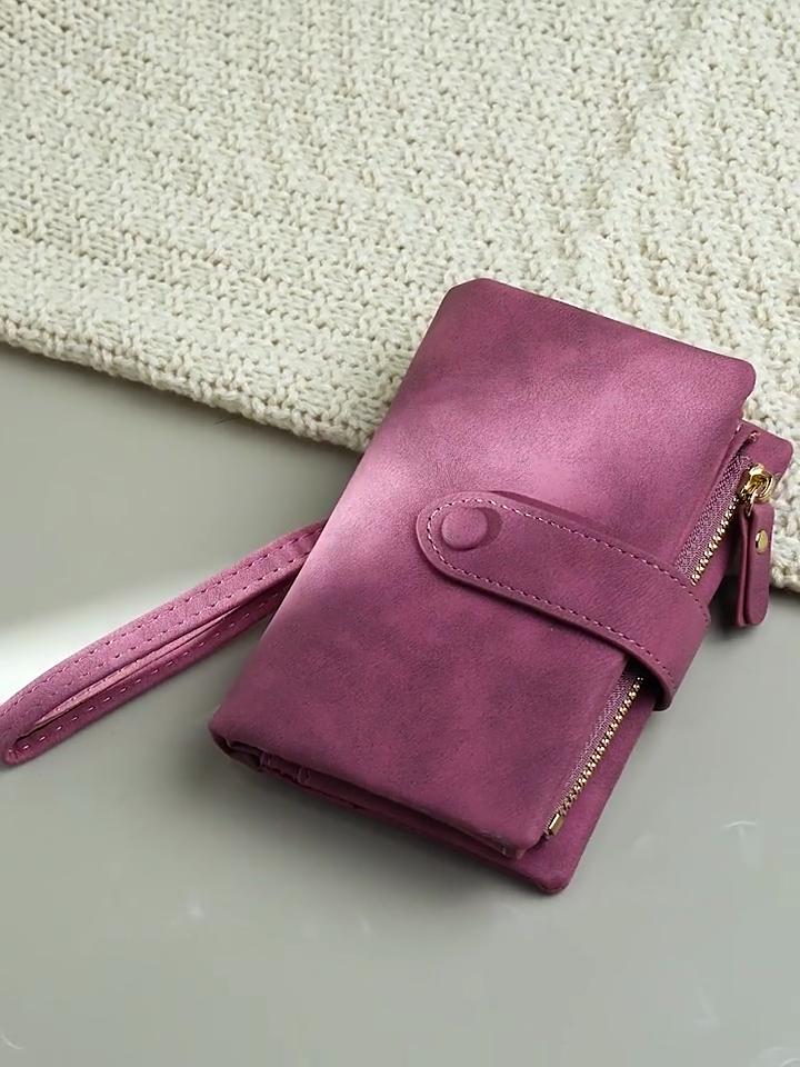 Fashion Pu Wallet For Women With Multiple Card Slots And Zipper Closure