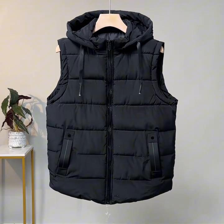 Plus Size L-7XL Men Warm Vest Hooded  New Casual Autumn Winter Sleeveless Jackets For Men
