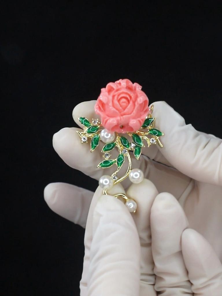 Брошь в виде цветка пресной воды в китайском стиле, легкая, роскошная, расписанная вручную, брошь для пальто и кардигана PD1909