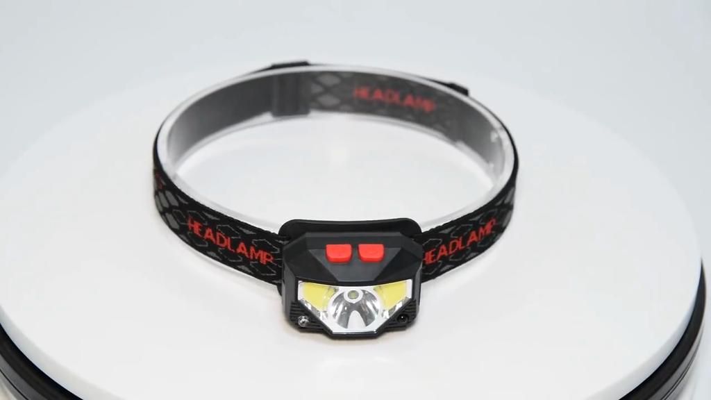 1200mAh Ultra Bright LED Rechargeable Headlight with Motion Sensor and 8 Lighting Modes Suitable for Outdoor Camping, Running, and Fishing