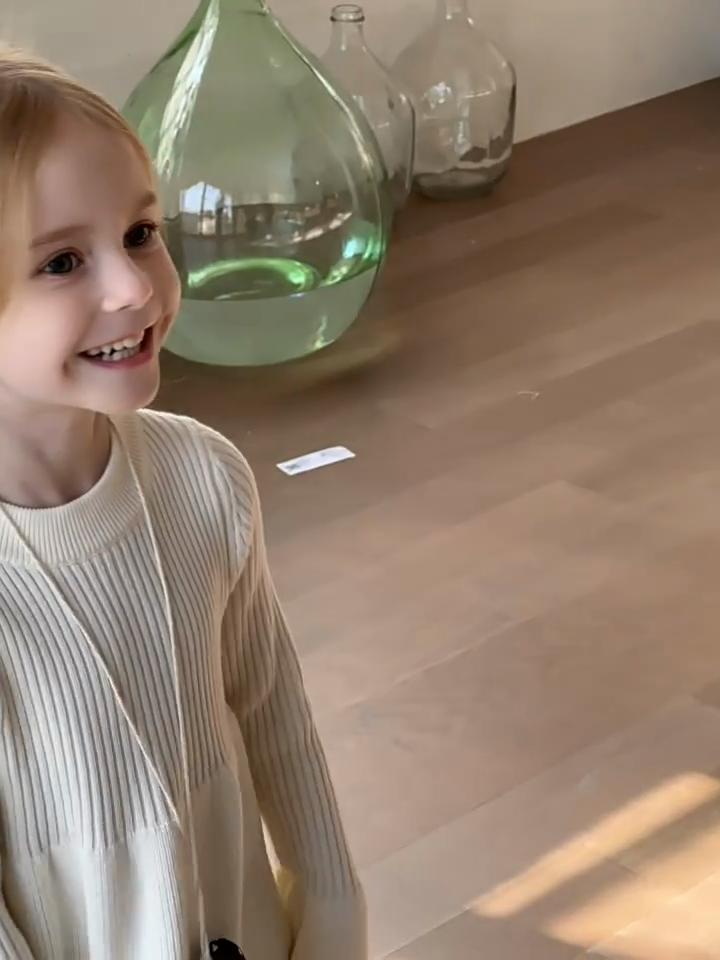 Girls Knitted Dress Autumn Winter New Children Gown Princess Solid Color Kids Fashion Sweater Dresses Baby Clothes