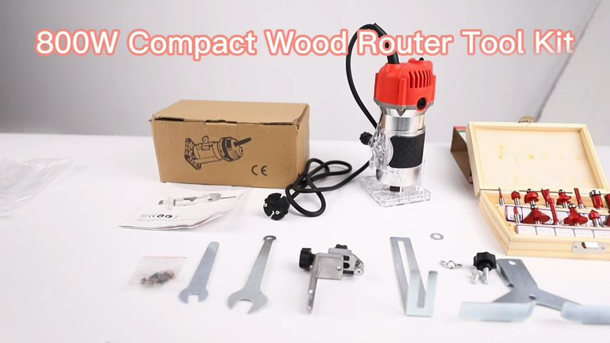 800W Woodworking Electric Trimmer Wood Milling Engraving Slotting Trimming Machine Carving Machine Routers for Woodworking