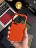 Melkco With AI Button Genuine Leather Case for iPhone 17 Pro Max Air Top-layer Cowhide Metal Lens Ring Magnetic Charging Cover