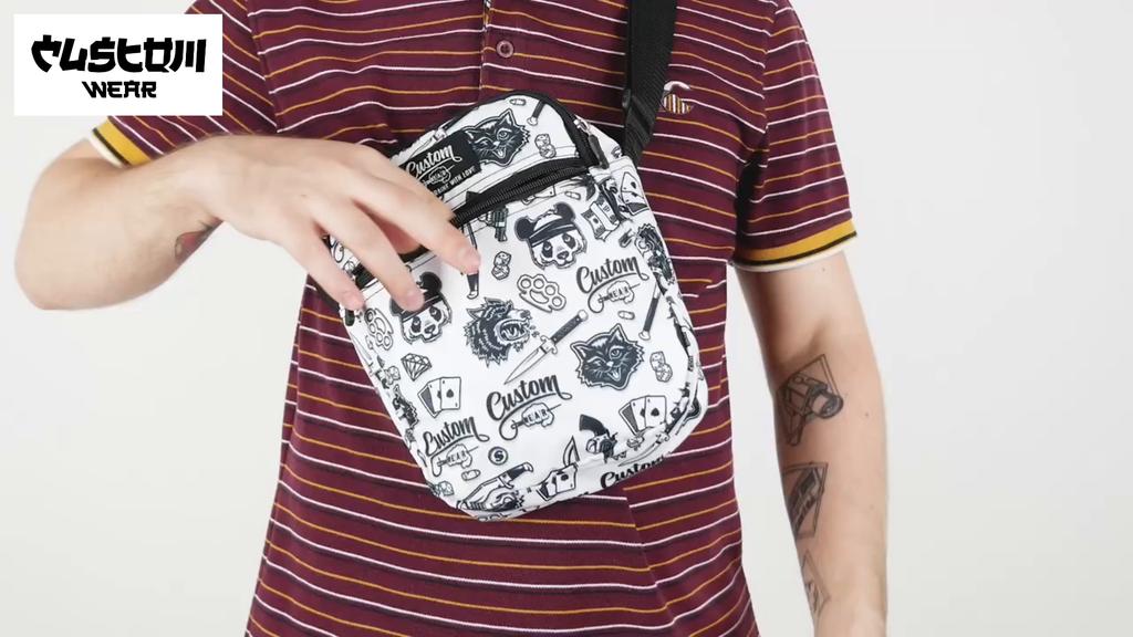 Casual Men's Shoulder Bag Custom Wear 2.0 Hanzi Black