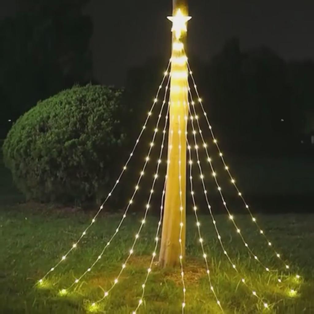 Usb Waterproof String Light Solar Christmas Decorations 3M/2M Led Waterfall Tree Fairy 8 Modes Camping Holiday Lights