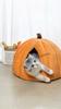 INS pumpkin cat bed with upholstered pillow, winter warmth, small and medium sized dog and cat pet cave house, indoor kitten and puppy sleeping nest