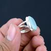 Ограненный натуральный драгоценный камень халцедон, твердое серебро 925 пробы ручной работы, подарок для ее кольца, ювелирные изделия